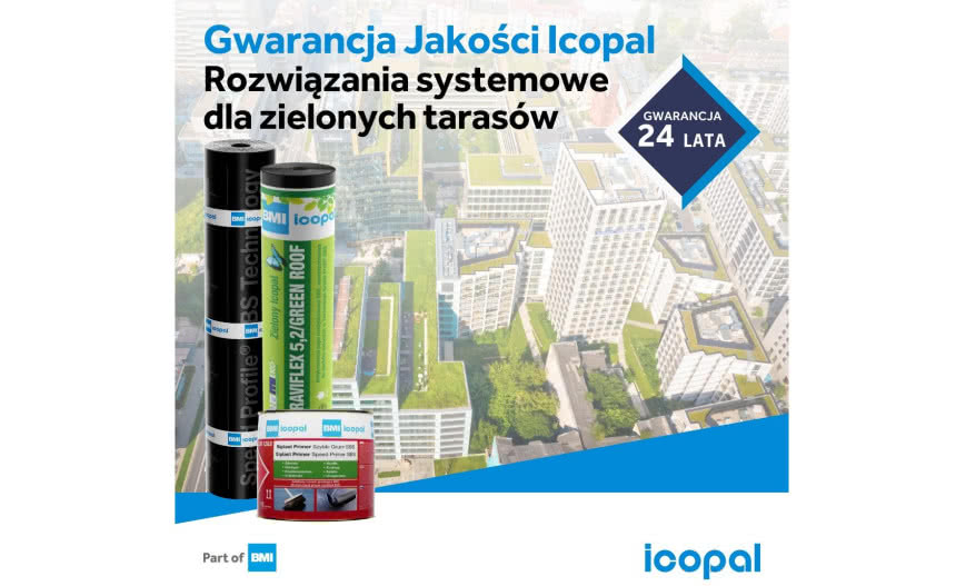 System Icopal – szczelna hydroizolacja zielonych tarasów